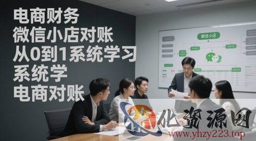 电商财务微信小店对账，从0到1系统学习电商对账
