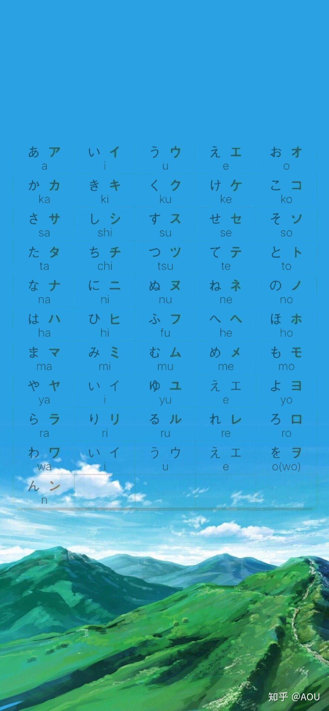 有没有日语五十音图好看的壁纸呢