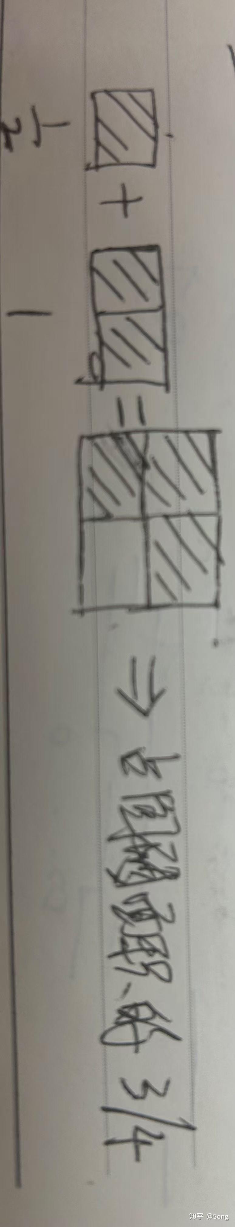 一又二分之一,是不是等于四分之三? - 知乎