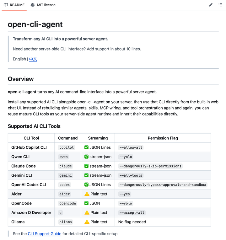 open-cli-agent：10行代码，让任意AI CLI成为你的openclaw或者一个超级Agent - 知乎