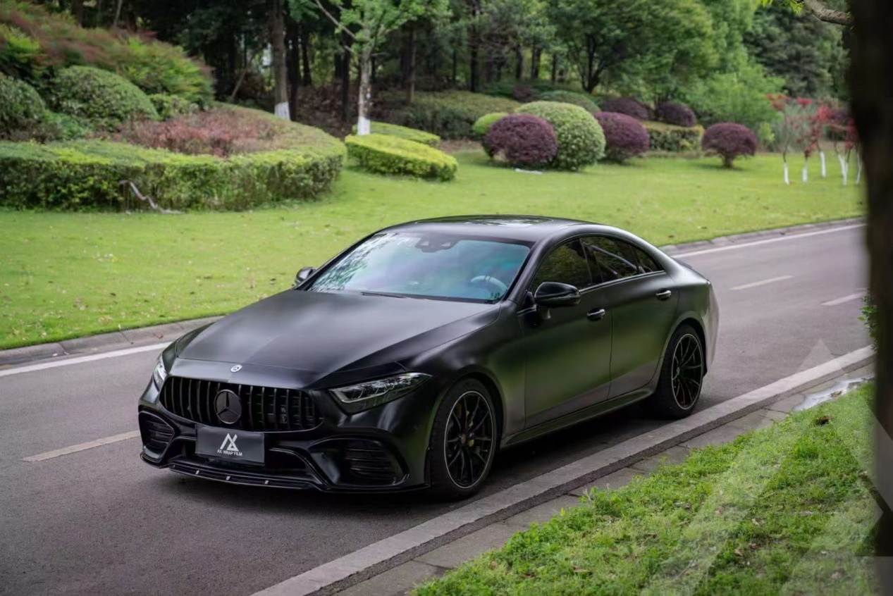 奔驰gt63改色陶瓷黑真是帅得有点过分了