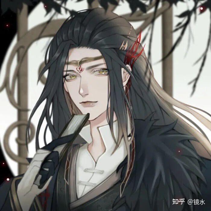 找一张白衣执扇书生的古风动漫头像