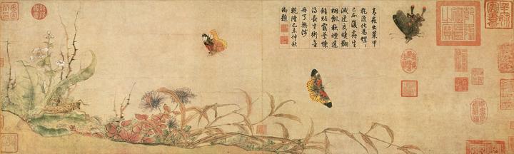 中国名画赏析----赵昌《写生蛱蝶图》卷