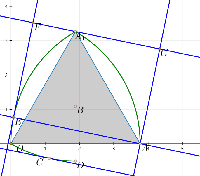 三角形钻出来的圆角正方形,四个角是什么