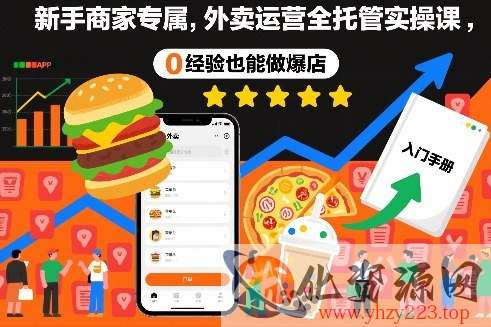 新手商家专属，外卖运营全托管实操课，0经验也能做爆店