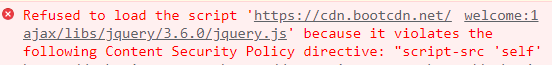 Refused to load the script 'xxx' because it violates the following ...
