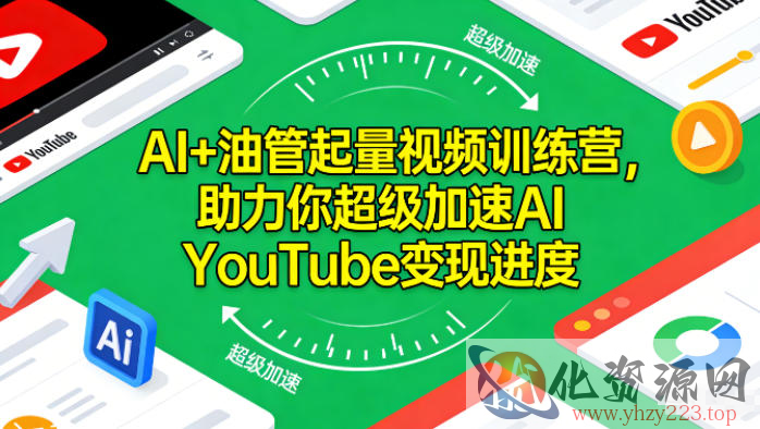 AI+油管起量视频训练营，助力你超级加速AI YouTube变现进度​