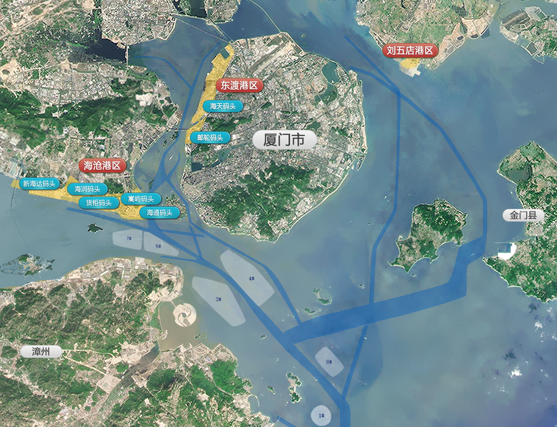 厦门港的船都是怎么出海的外面就是台湾控制的金门