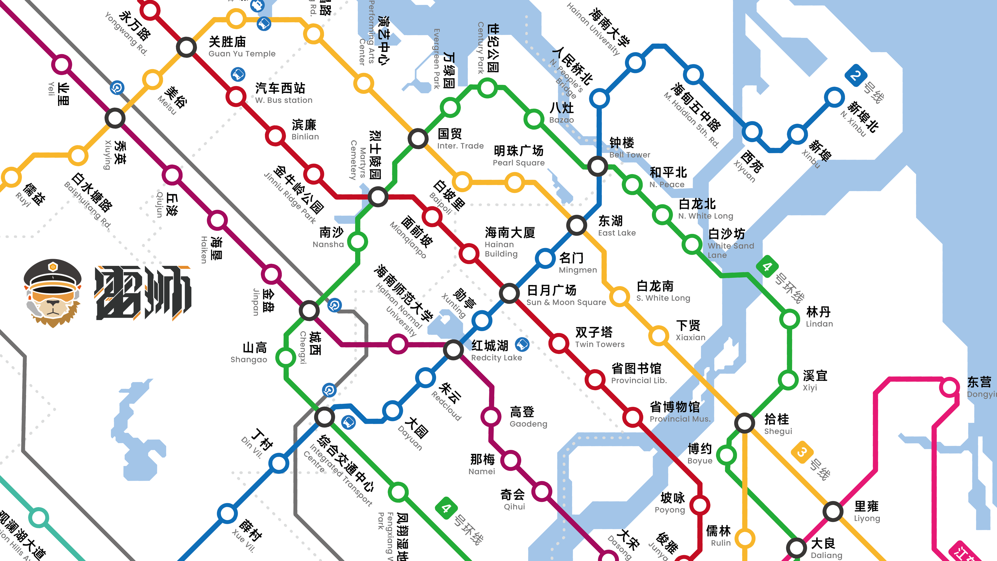 海口轨道交通规划图（2035+）