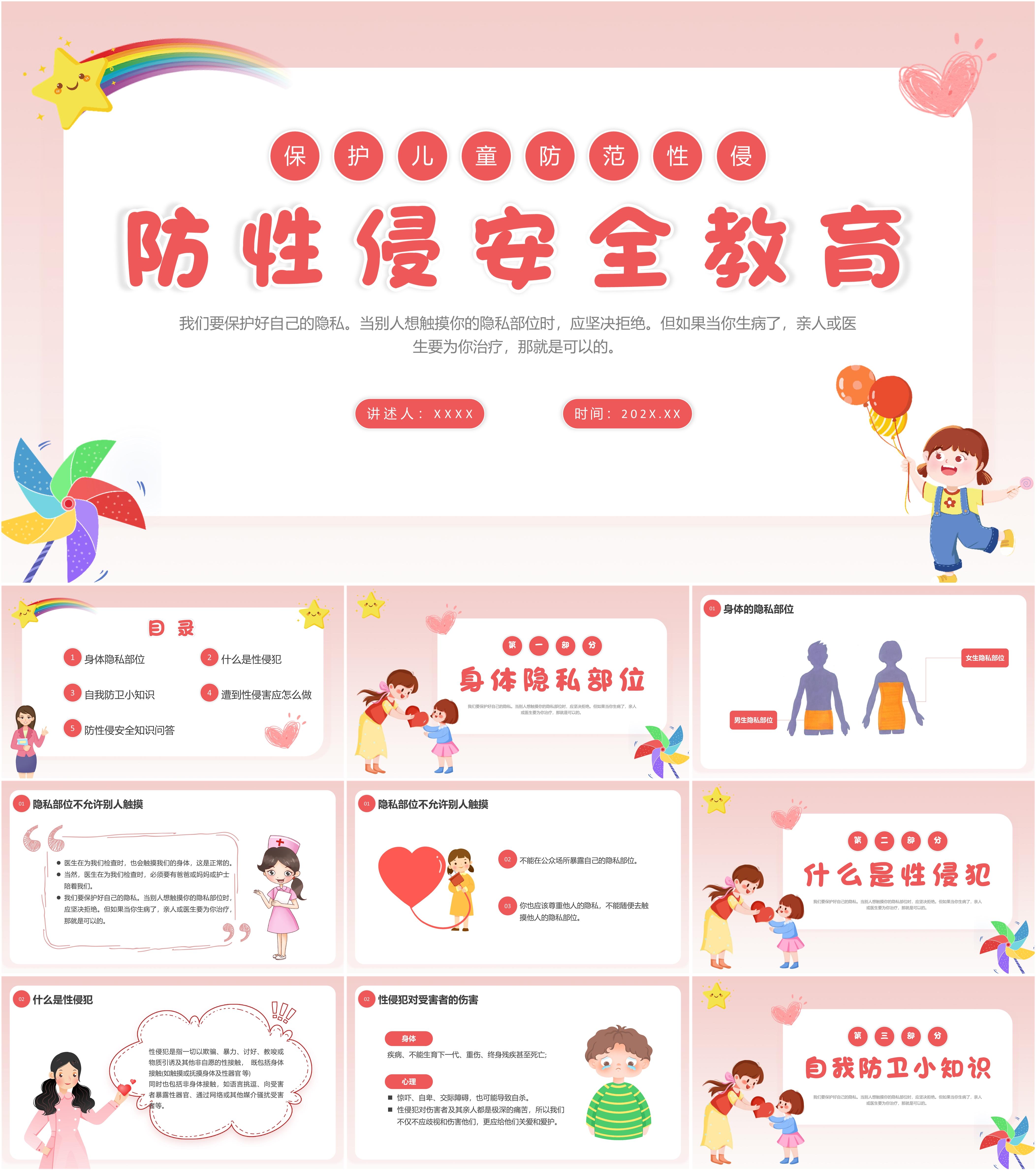 最新12套高质量防性侵安全教育ppt课件