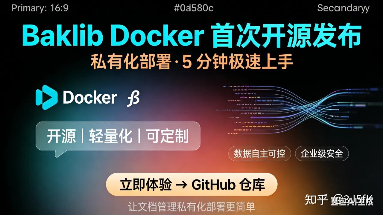 重磅官宣 Baklib Docker 版本正式开源发布 - 知乎