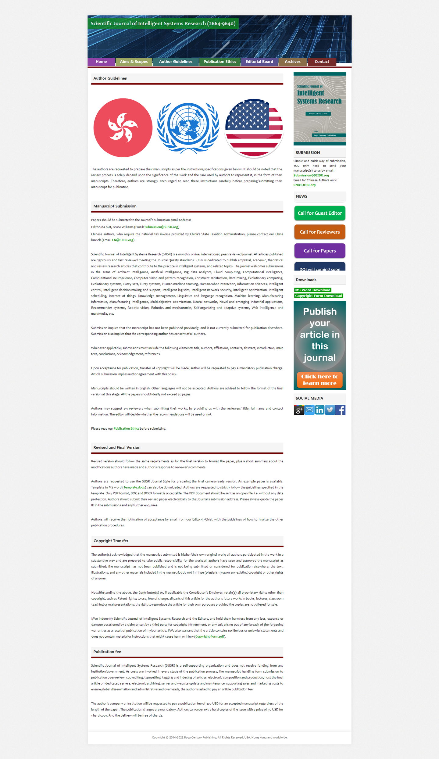 Scientific Journal of Intelligent Systems Research (SJISR) 科学系统研究杂志 - 知乎
