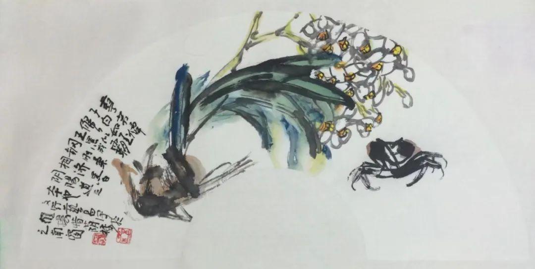 黄艺昌:游蟹戏百花