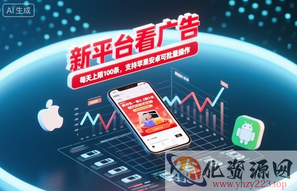 新平台看广告，养好机一条0.3到5米，每天上限100条，支持苹果安卓可批量操作