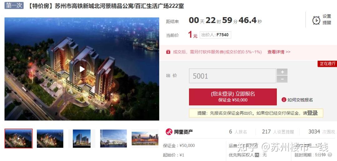 线上1元拍卖、线下5折甩卖!湖景公寓,单价只要7500! - 知乎