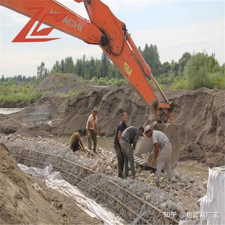 生態河道堤壩護坡石籠網施工方法