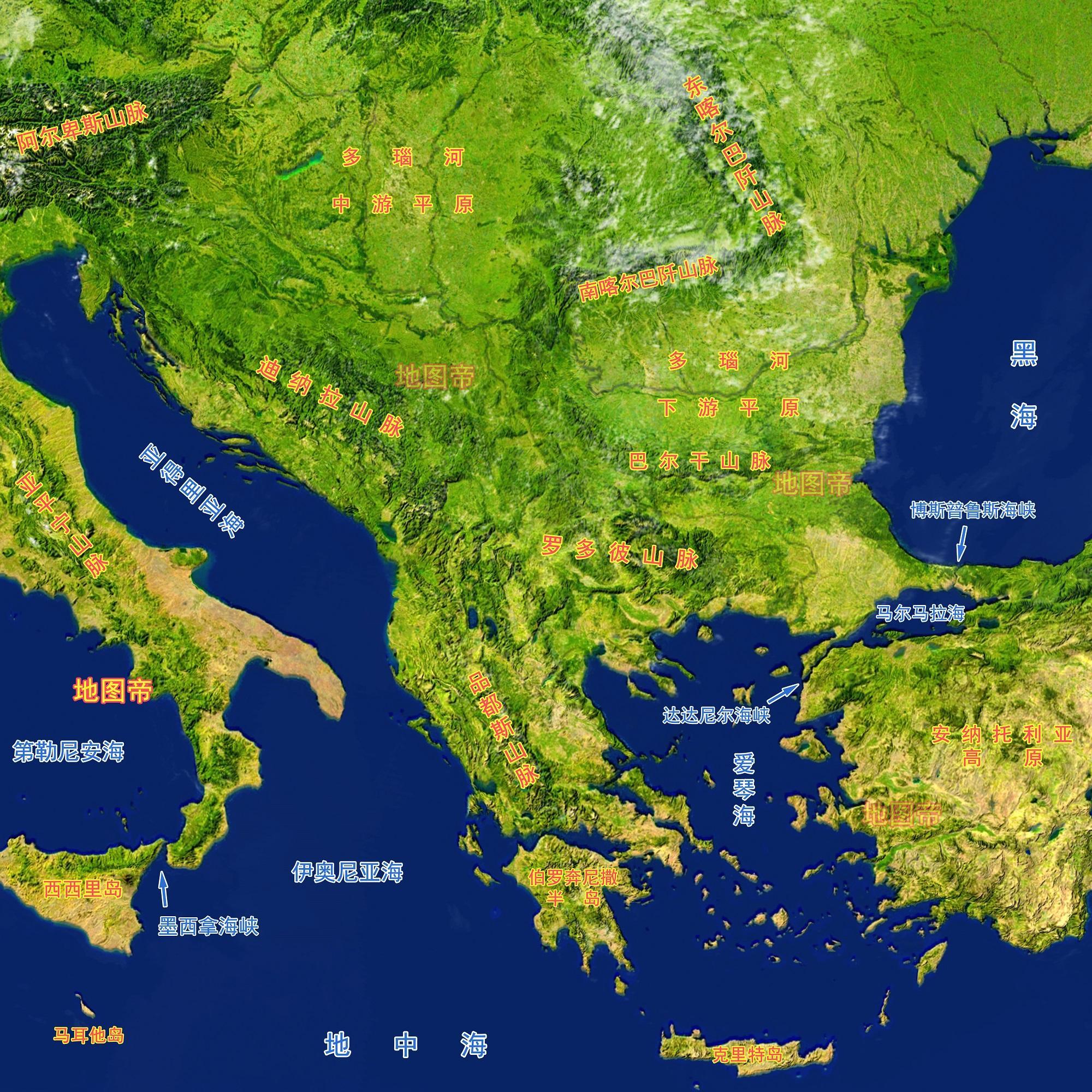保加利亚地理位置图片