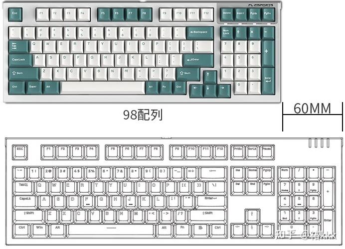 求键盘推荐104键最好白色五百以内