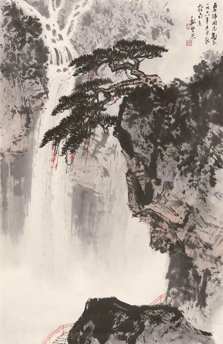 魏紫熙的山水瀑布图,酣畅淋漓,爽快 - 知乎