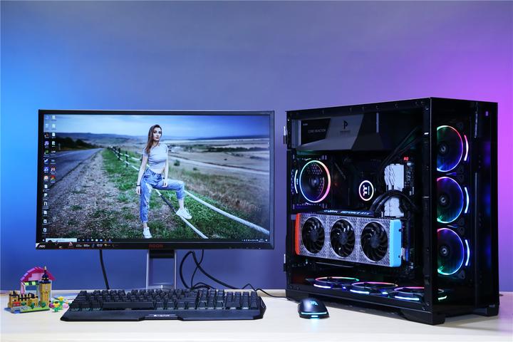 DIY积木拼装可劲造，RTX3090 Gamer显卡搭配99K装机实测，850W电源足矣