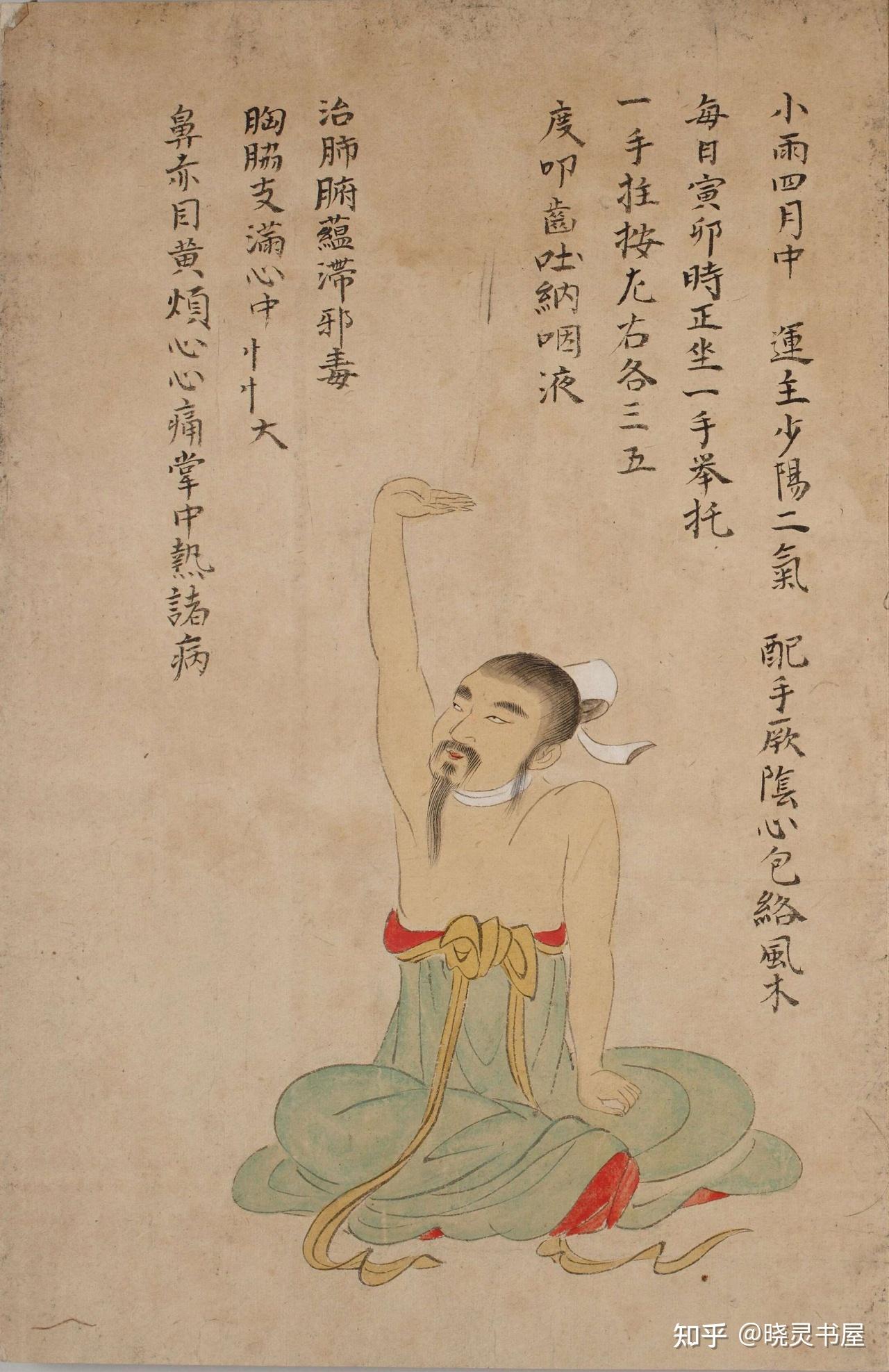 道家修真图:二十四节气导引术和坐式八段锦,中式古法养生功法 - 知乎