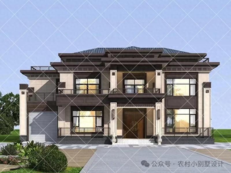 18套二层带车库新中式别墅,二层新中式自建房开启您田园生活梦想 - 知乎