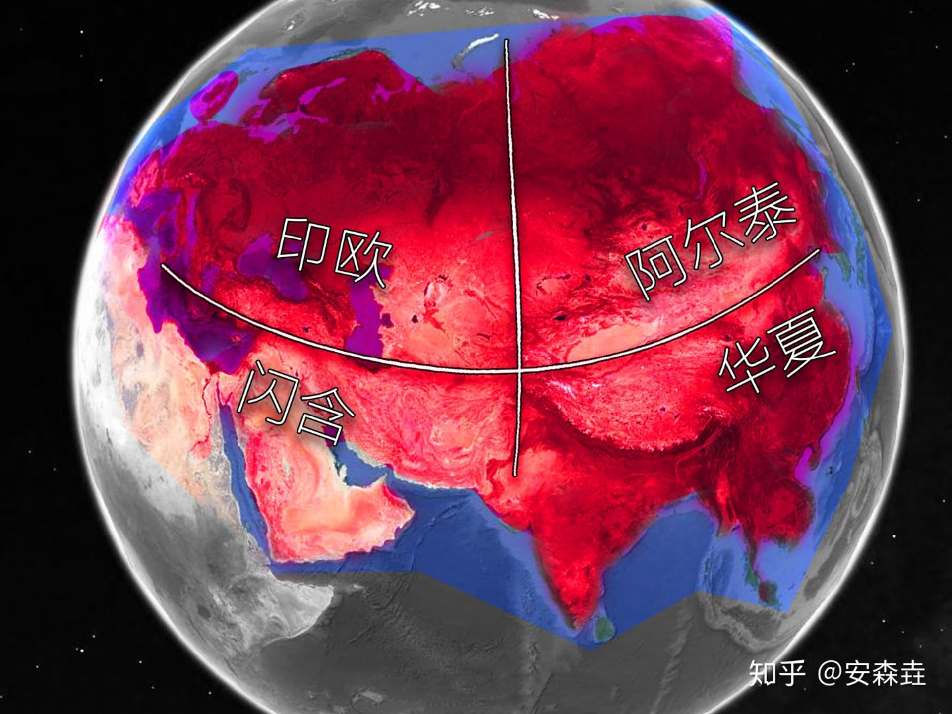 图 24:以中央山结为核心,四个象限示意图 图 24:以中央山结为核心,四个象限示意图