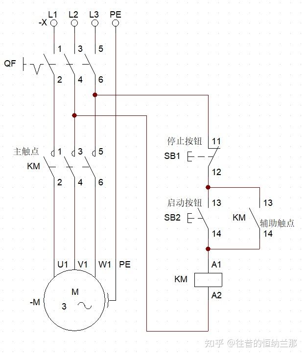 三相电机控制接线图图片