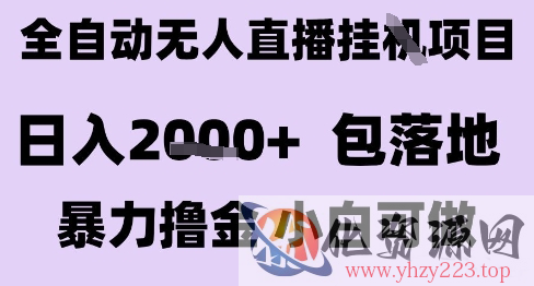 最新全自动抖音无人直播挂G项目，日入2k+ 包落地暴力撸金，小白可做【揭秘】