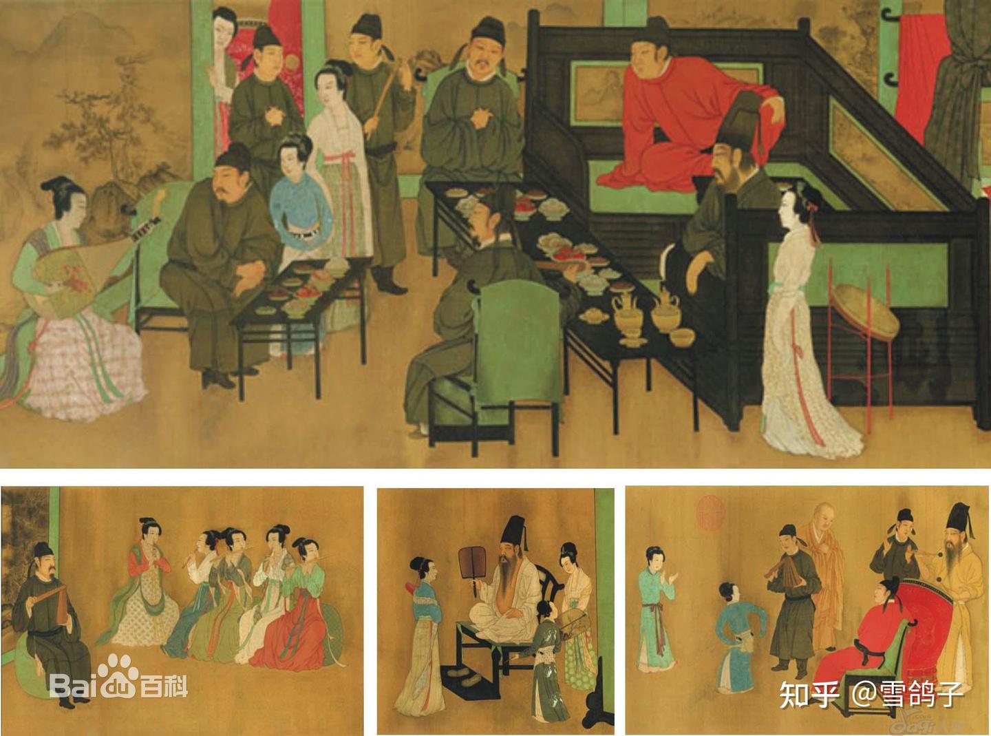 旧蔵　名家　韓熙載夜宴図　五代南唐 顧閎中伝　歴史的名画　長巻形式　中国古画名作 名画赏析《中国十大传世名画》 之韩熙载夜宴图- 知乎