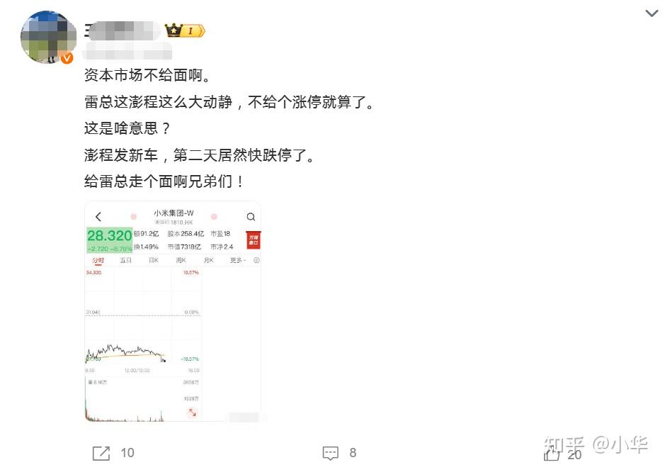 小米澎程N90Max新车刚发布股价跌7%!雷总慌了,背后真正的原因米粉看了也揪心!