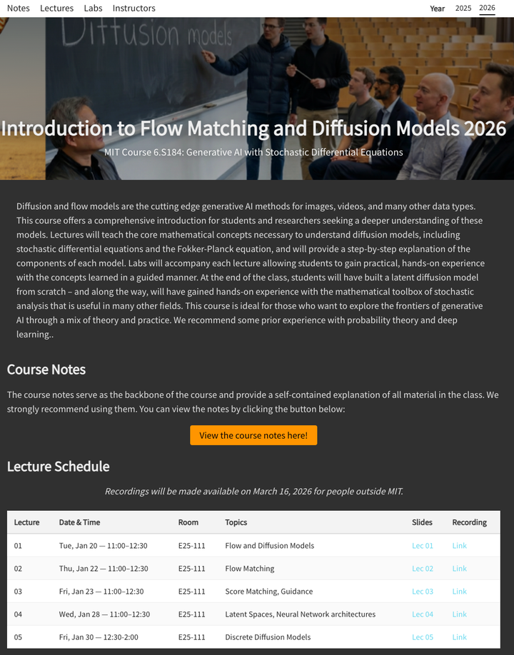 随记｜Introduction to Flow Matching and Diffusion Models 2026 - 知乎