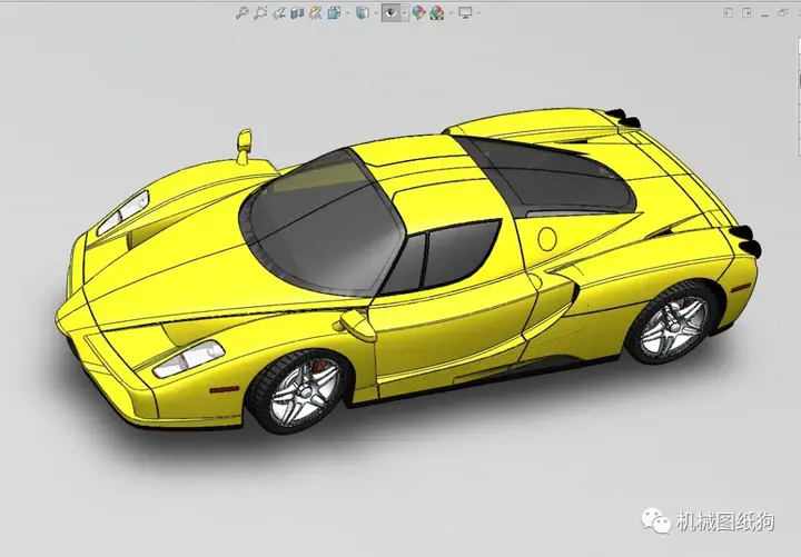 【汽车轿车】法拉利恩佐跑车3d模型图纸 Solidworks设计 知乎