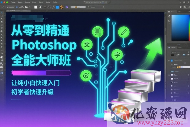 从零到精通Photoshop全能大师班，让纯小白快速入门，初学者快速升级
