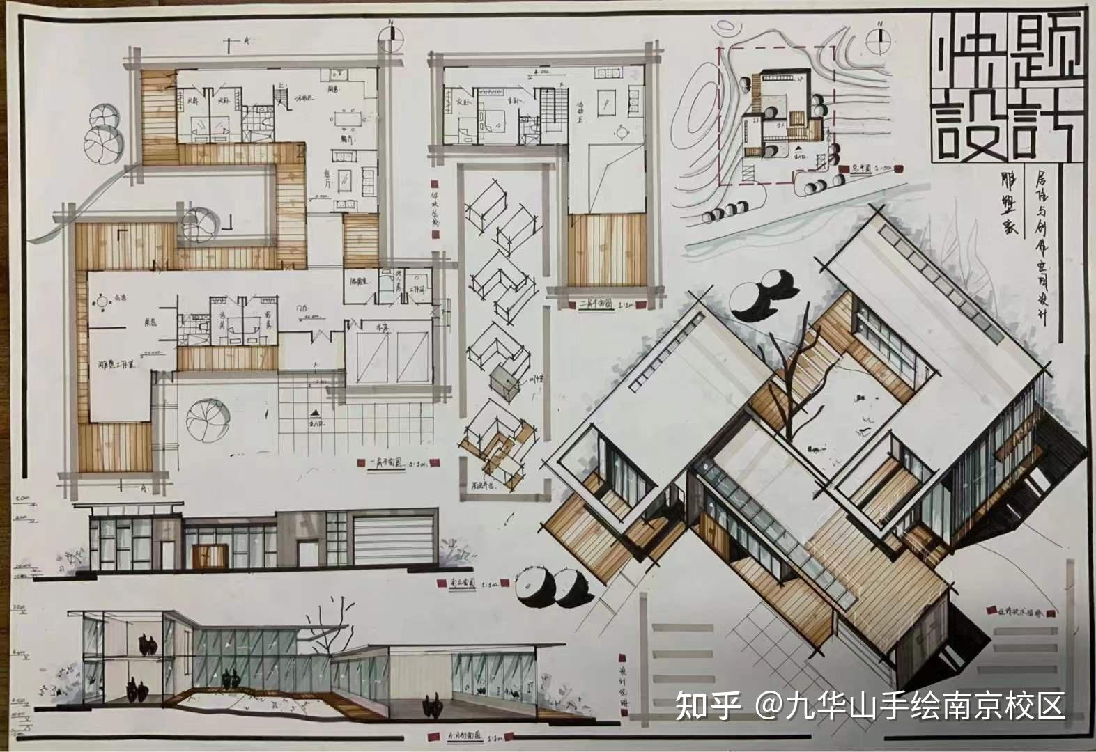 建筑快题中这个部分是什么意思?