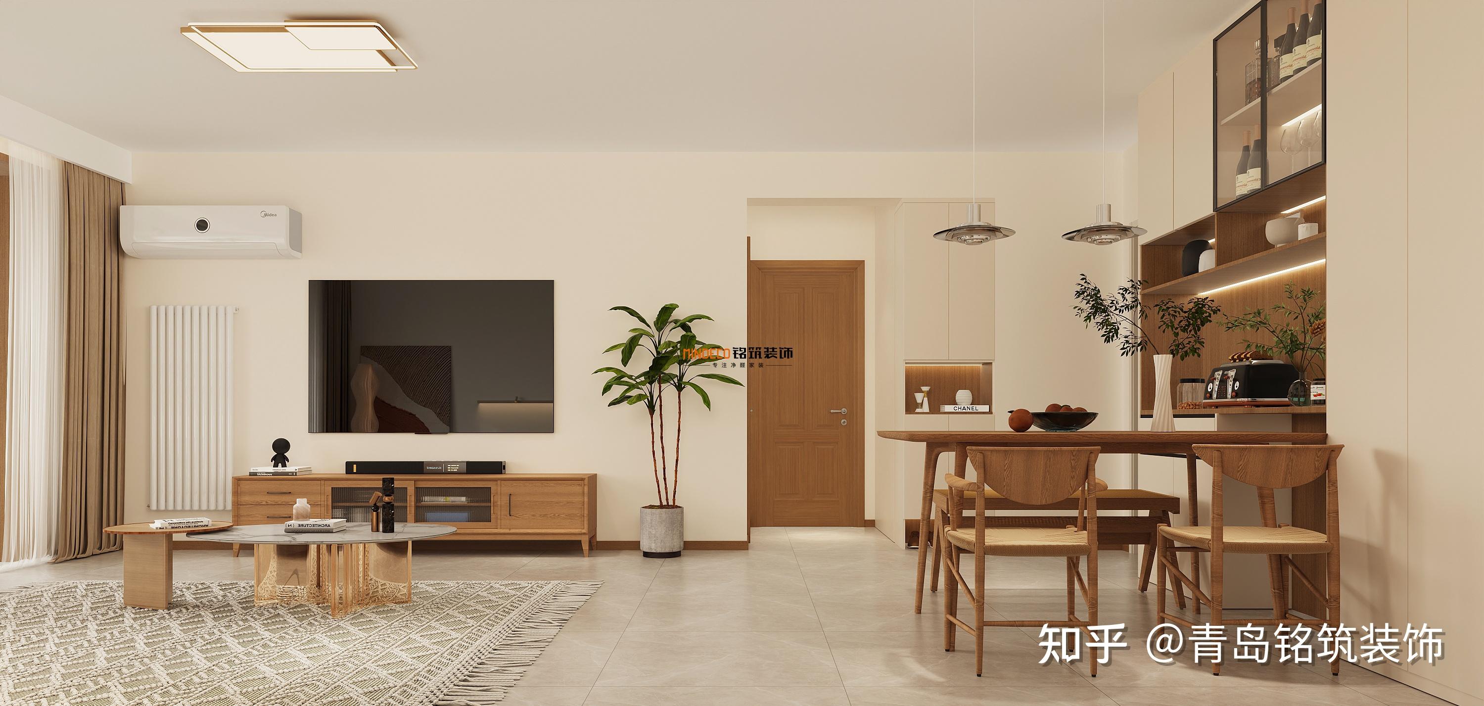 浮新小区|109㎡原木风,高级有温度的设计 - 知乎