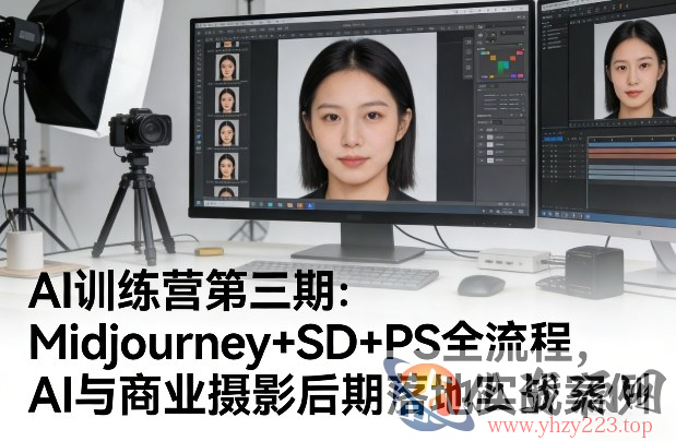 AI训练营第三期：Midjourney+SD+PS全流程，AI与商业摄影后期落地实战案例