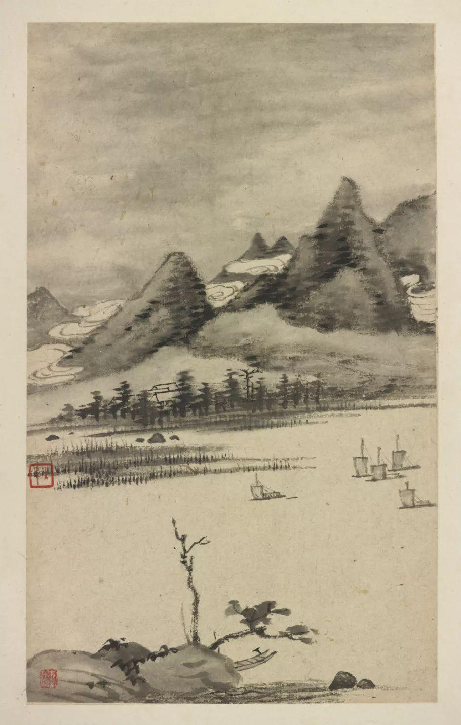 【国画天地】渐江山水,静谧冷逸 - 知乎