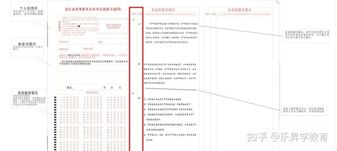 2023年4月自考答题卡样式及答题规范 - 知乎