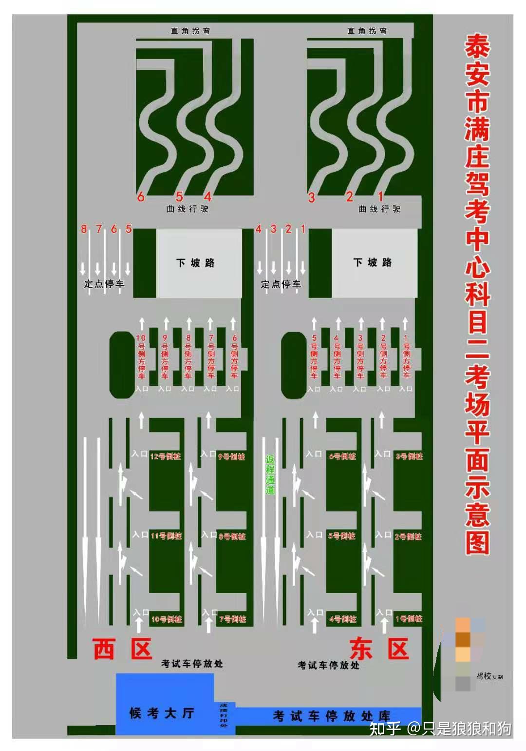 泰安满庄科目三路线图图片