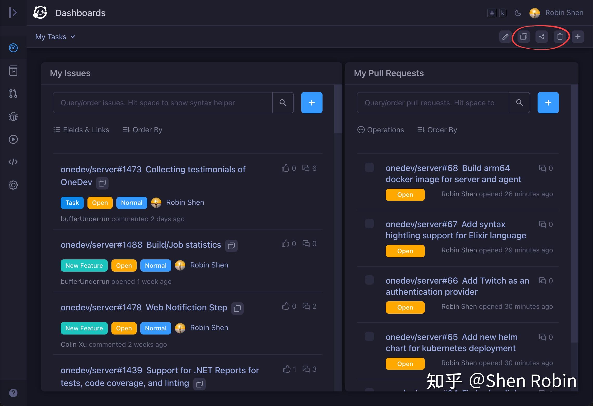 自定义 OneDev Dashboard - 知乎