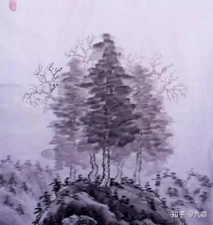 国画中，树木画法分类 - 知乎