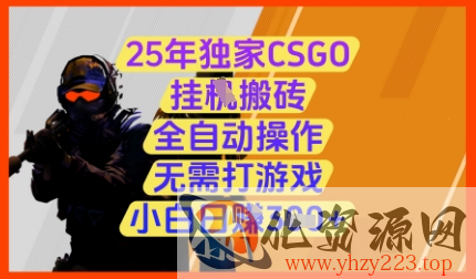 25年独家CSGO挂G搬砖，全自动操作，无需打游戏，小白日入3张+【揭秘】