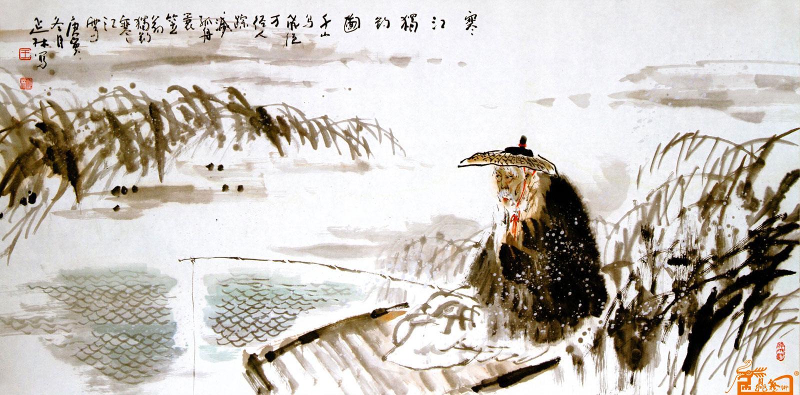 马远这张《寒江独钓图》中这位垂钓的人拿的钓竿款式好新颖,宋朝就有