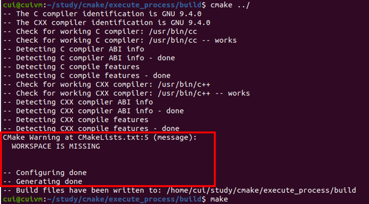  cmake message 