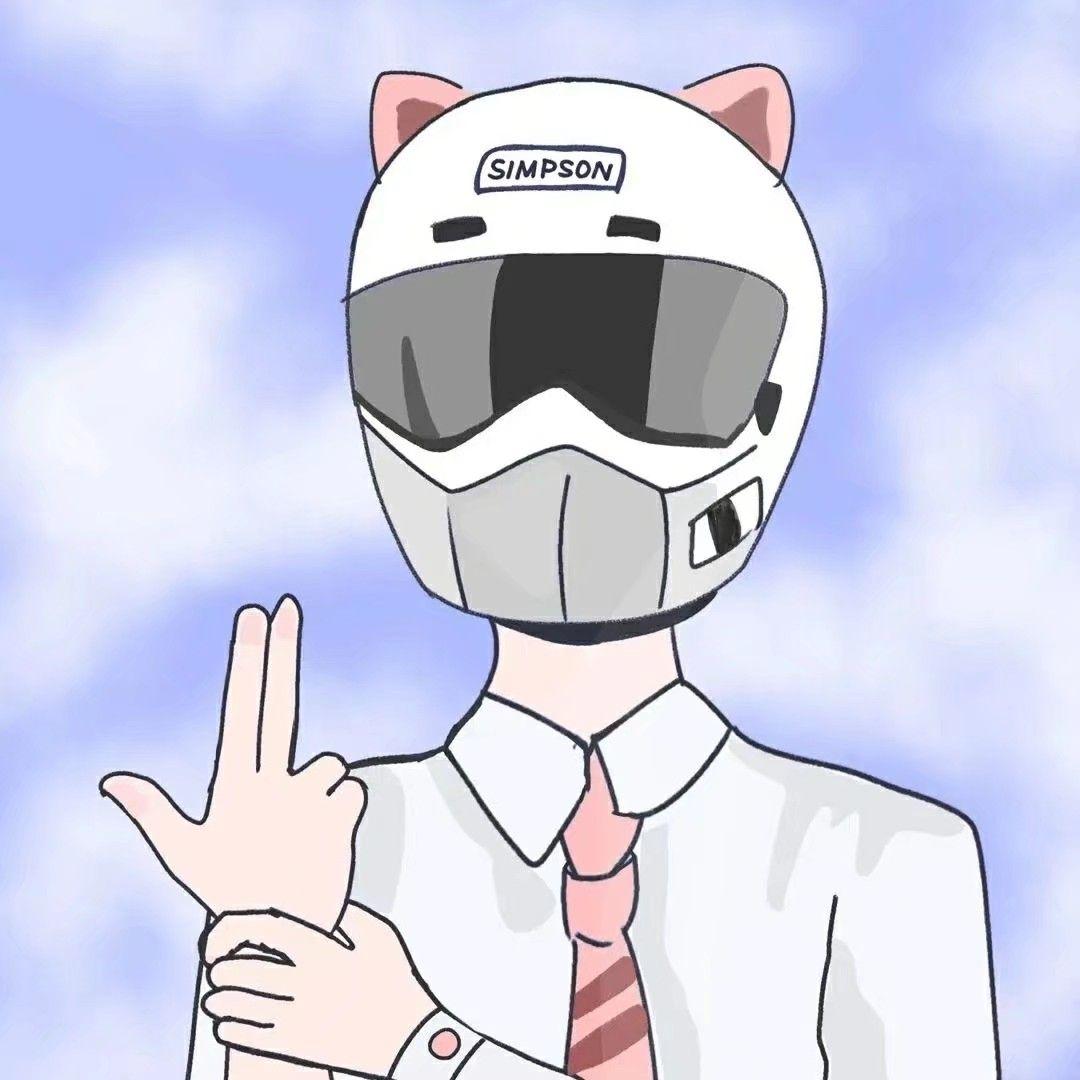 想找一个动漫情头,之前看的,然后是两个带头盔的,男生的是蓝色头盔