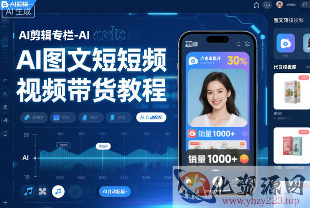 AI剪辑专栏-AI图文短视频带货教程