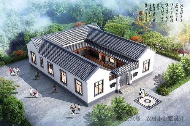 审美天花板,8套新中式一层三合院农村自建房别墅设计效果图 - 知乎