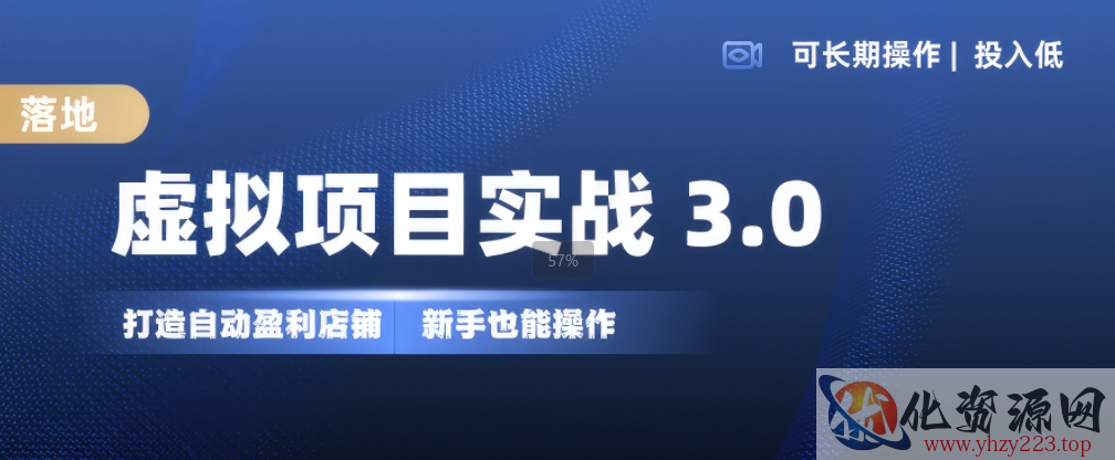 虚拟项目实战3.0，打造自动盈利店铺，可长期操作投入低，新手也能操作