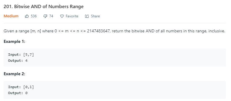 201. Bitwise AND of Numbers Range - 知乎